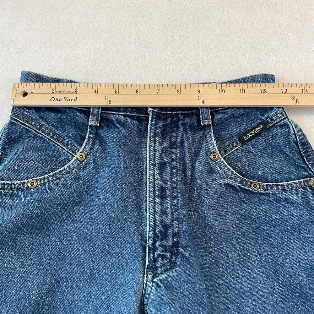 Rockies Rocky Mountain Jeans‎ Womens 7/28 Blue Denim Western Cowgirl High Rise